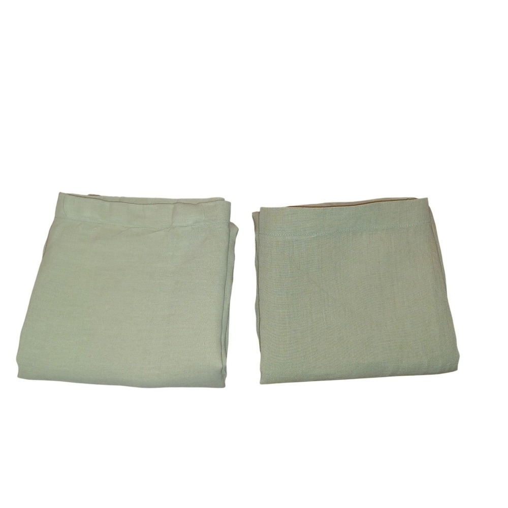 Quince 100% Linen Euro Pillow Shams Set of 2 Willowleaf Green 26x26 Minimalist - Picture 7 of 7